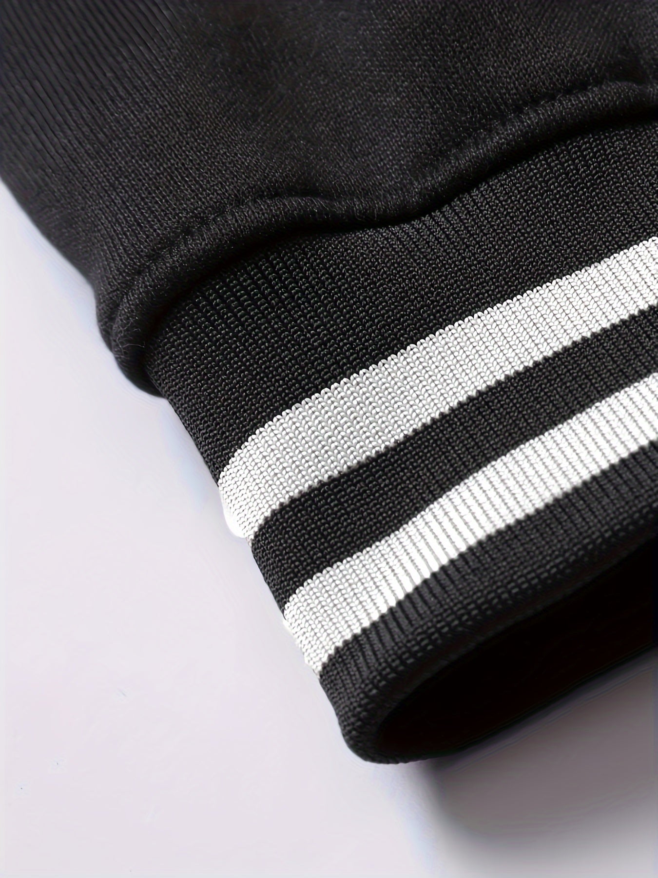 Letter Print Warm Varsity Jacket, Men's Casual Color Block Button Up Jacket For Fall Winter School Baseball STORE ARBELLA'S