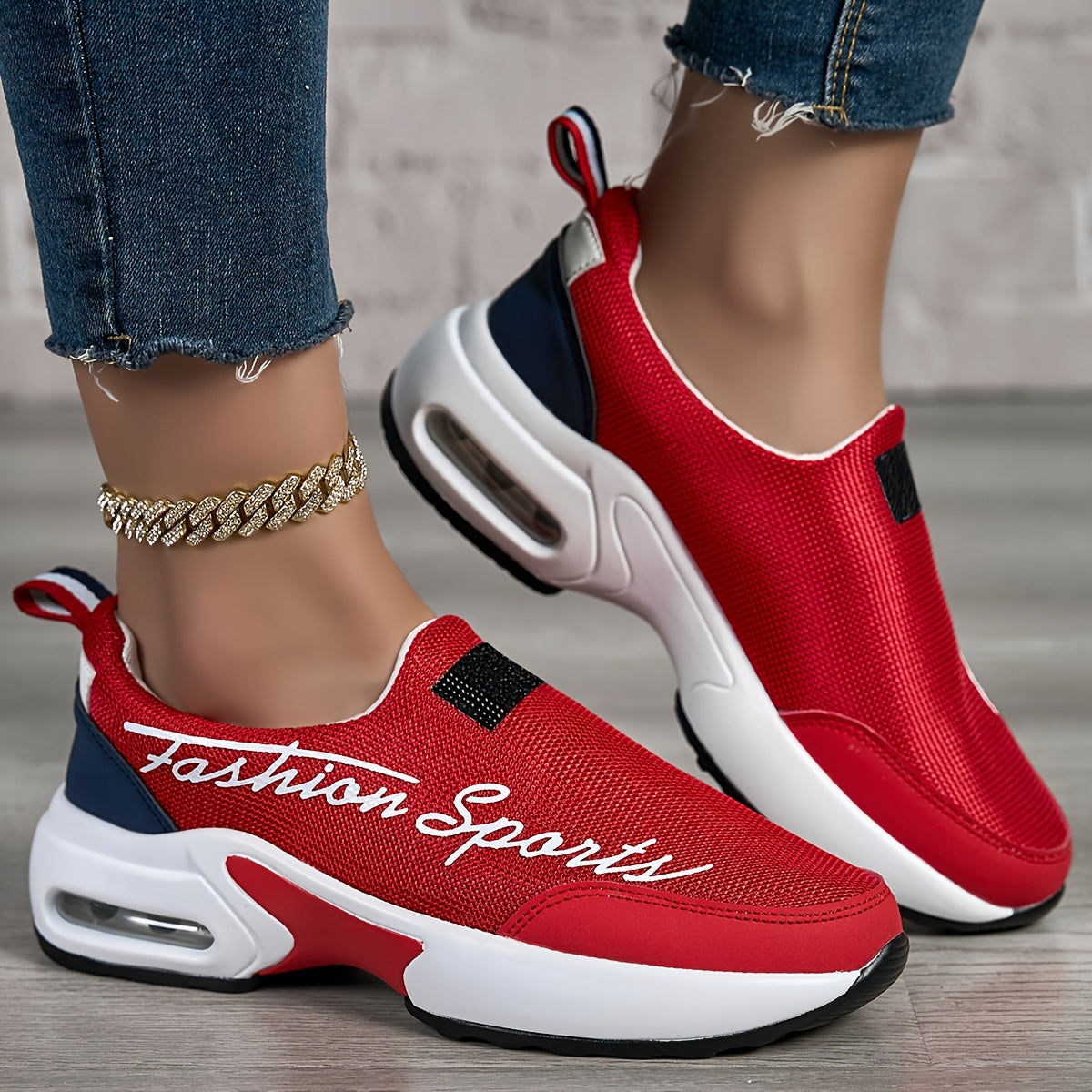 Women's Breathable Mesh Sneakers, Casual Slip On Outdoor Shoes, Comfortable Low Top Sport Shoes STORE ARBELLA'S