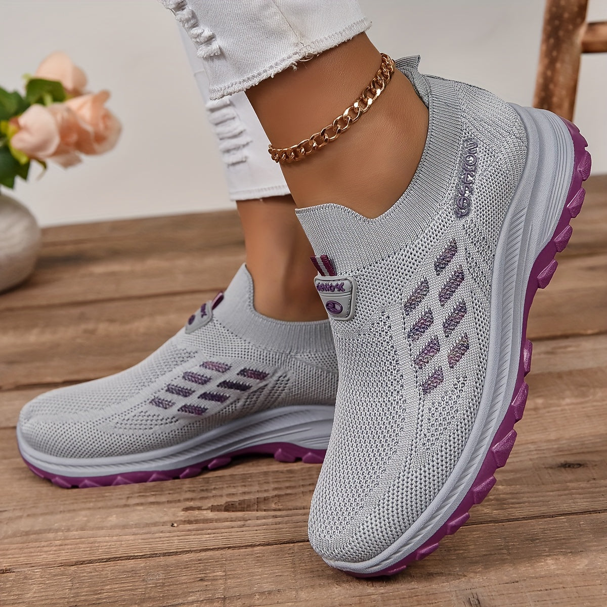 Cozy Chunky Sock Shoes - Soft Fabric Upper, Slip-On Design, Low Top Profile, EVA Sole, Breathable Fabric Insole, Perfect for All-Season Casual Gym Walking and Everyday Wear store Arbellas