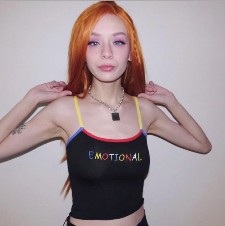 spring foreign trade explosion models Europe and the United States wind street shoot women's new sexy letter embroidery strap vest women's shirt STORE ARBELLA'S