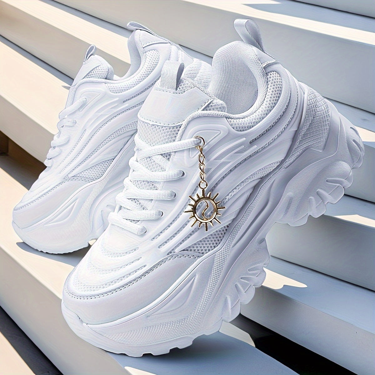 Comfortable AirMesh Sneakers for Women - Breathable, Lightweight, Casual Lace-Up Shoes for Outdoor Activities - Low Top, Soft Insole, Slip-Resistant Sole, Easy to Wear and Walk STORE ARBELLA'S