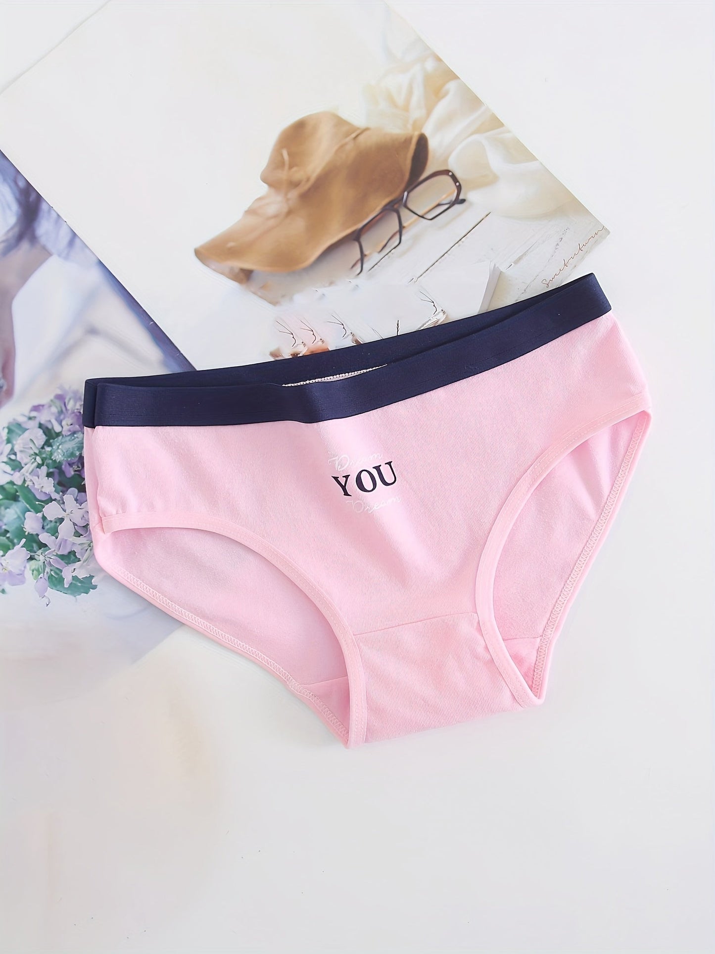 Set of 5 cotton briefs: soft, comfortable, and fun underwear for everyday wear for young women. Small sizes STORE ARBELLA'S