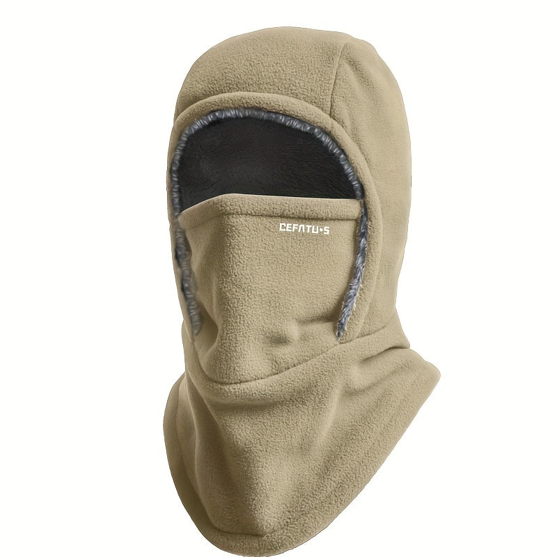 1pc Winter Warm Thick Material Balaclava, One-Piece Hood, Scarf Face Mask Ear Protection, Windproof, Suitable for Winter Cycling, Running, Skiing, Fishing, Outdoor Sports And Work, Suitable for Men And Women, Without battery Store ARBELLA'S