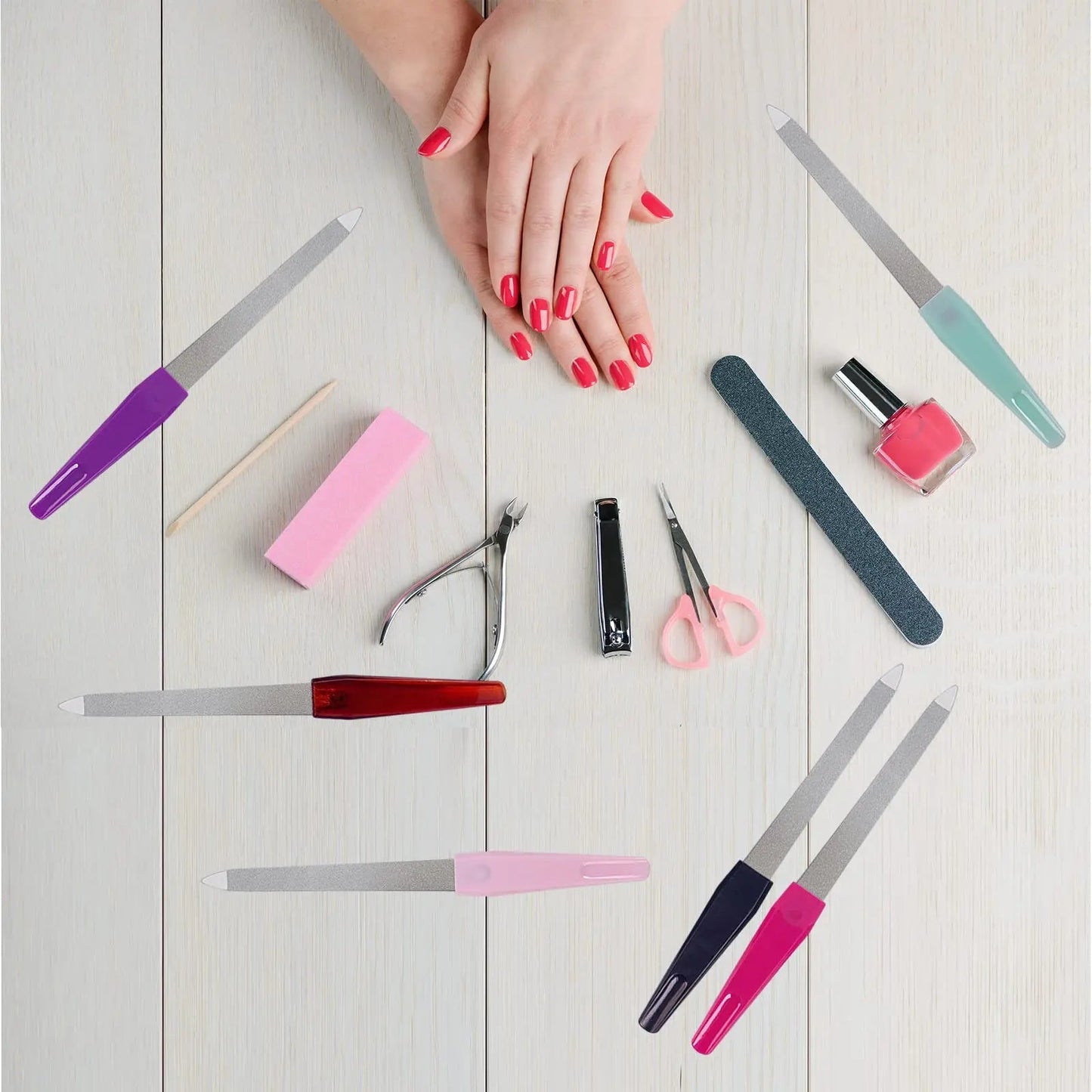 Metal Nail File (6 Pcs), Nail Files for Natural Nails Made of Stainless Steel, Sword Fingernail Files with Sharp Pointed Tip. STORE ARBELLA'S