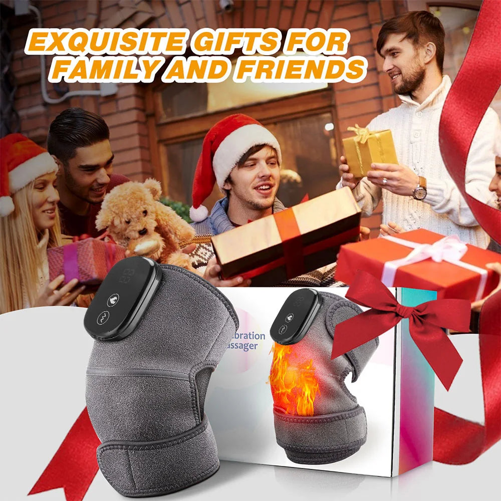 Electric Knee Massager Heating Pad Vibration Massage Shoulder Elbow Support Belt Arthritis Pain Relief Temperature Therapy Brace store Arbellas