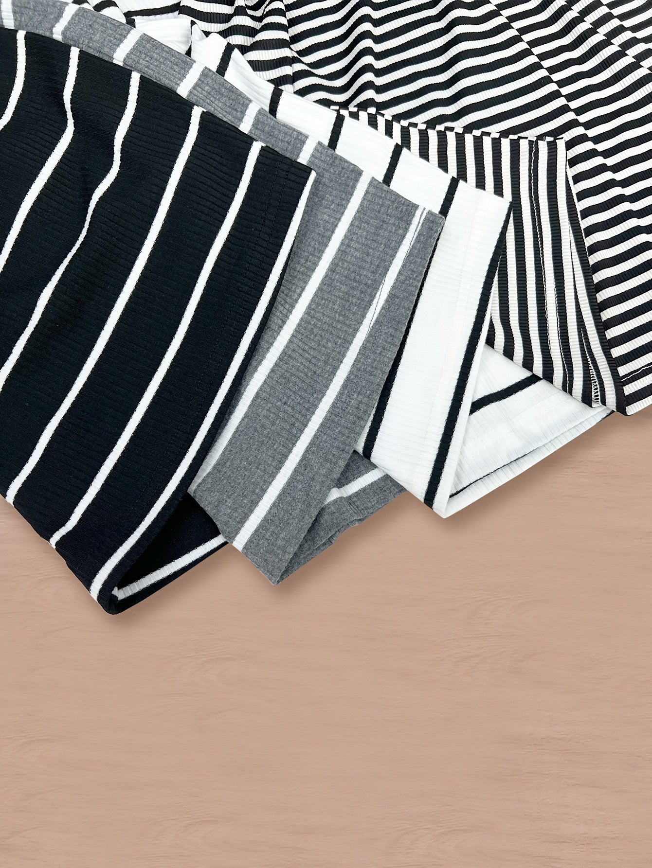 4-Pack Y2K Aesthetic Striped Cami Dresses - Slim-Fit Sleeveless Design, Ideal for Spring & Summer, Chic Womens Fashion STORE ARBELLA'S