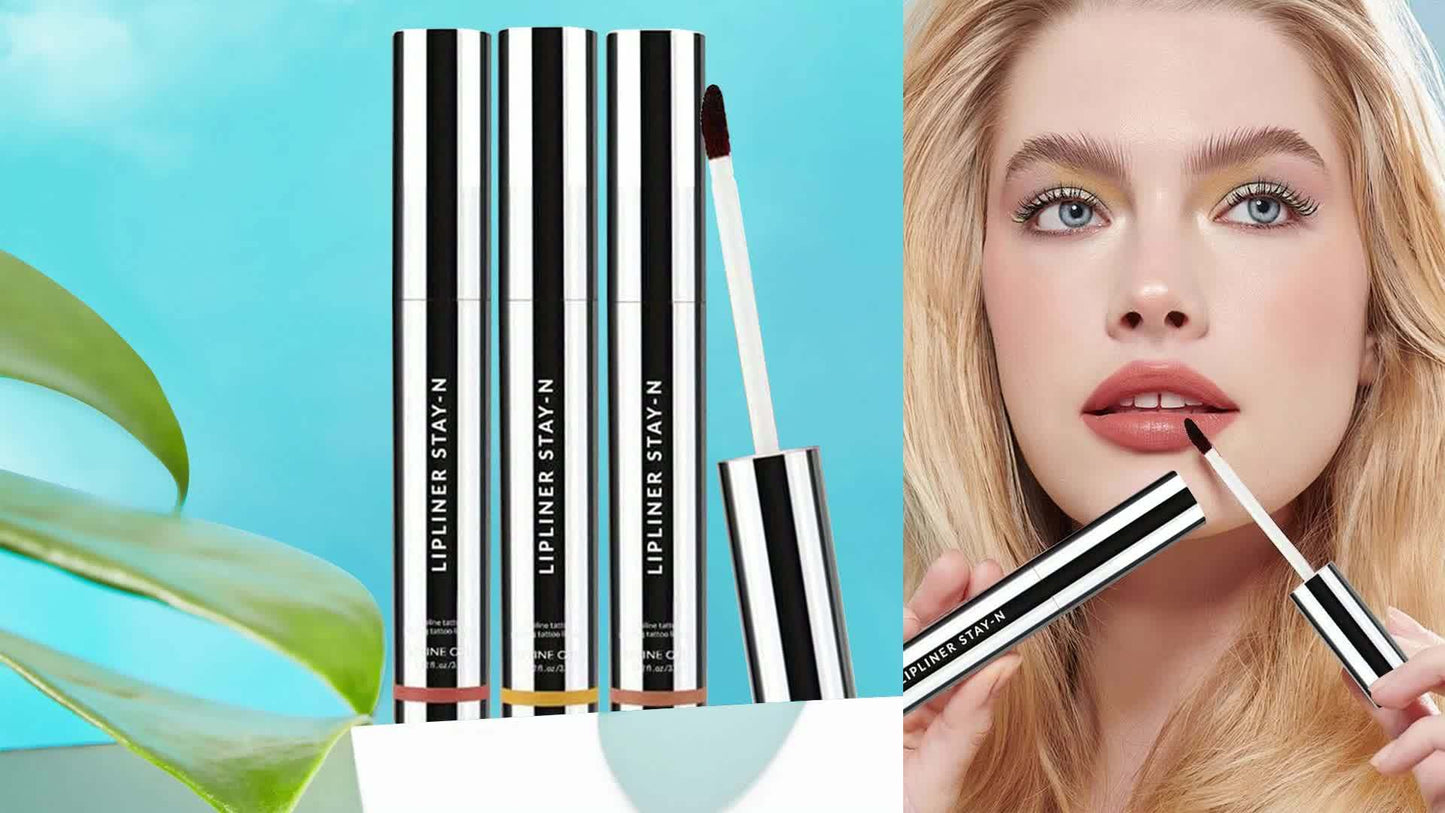 3Pcs 3 Colors Lip Liner Stay Peel Off Lip Liner Tattoo Lip Stain, Peel Off Lip Stain, Long Lasting Lip Stain nourishes Lip Infused With Hyaluronic Acid & Vitamin E STORE ARBELLA'S