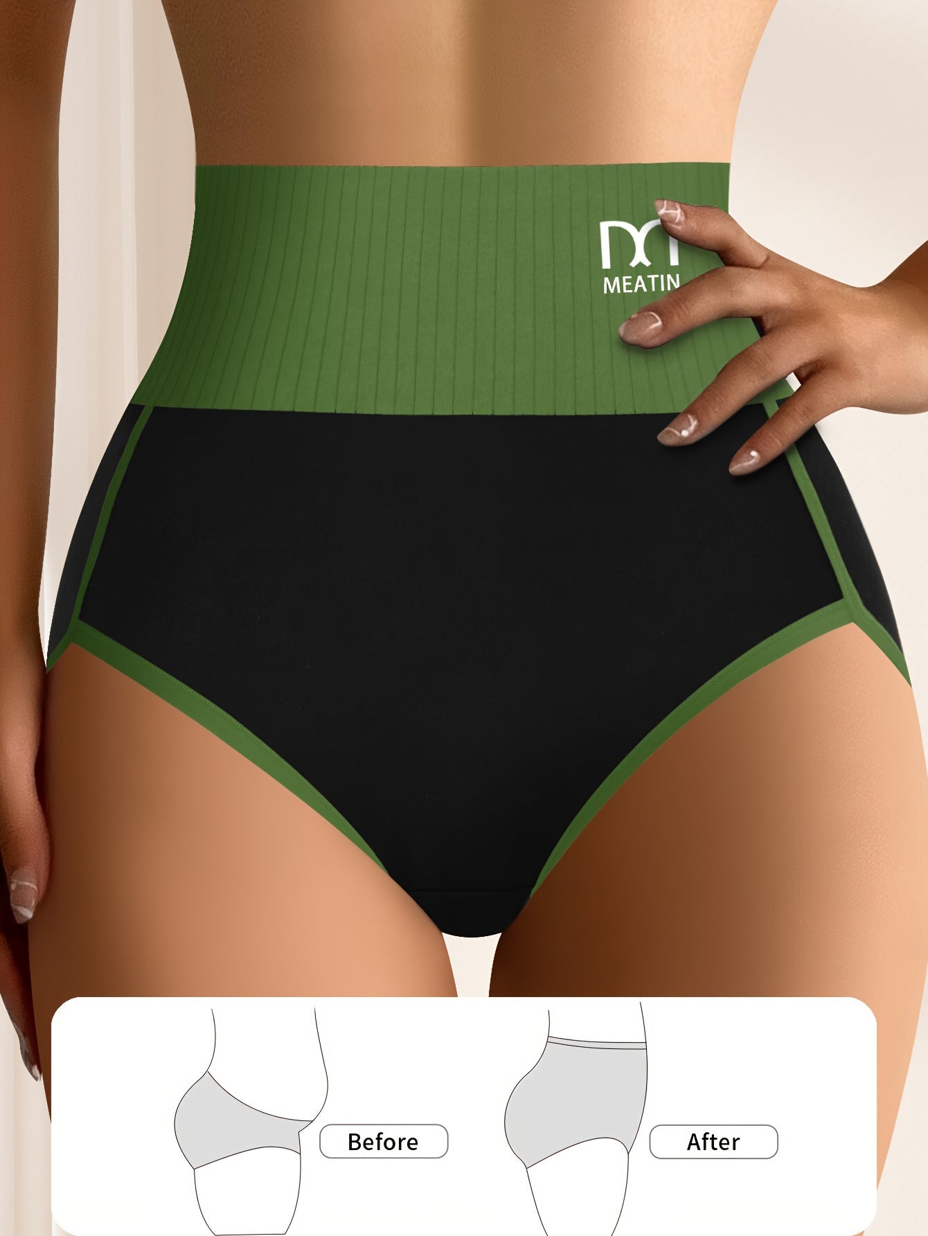 10pcs Women's High-Waisted Striped Panties - Breathable, Comfort Fit, Soft Elastic | Casual & Sporty Wear Store ARBELLA'S