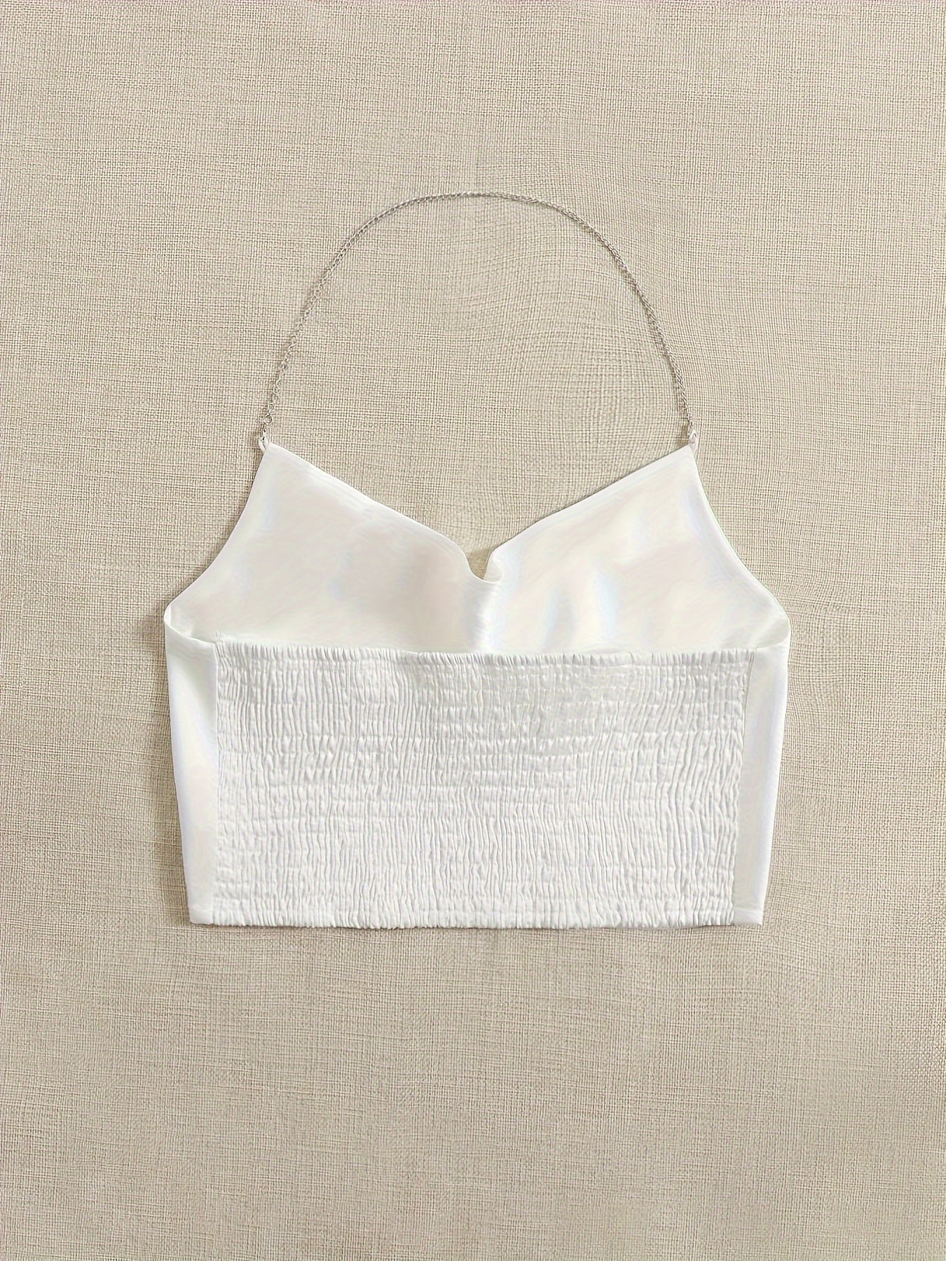 Sexy Off the Shoulder Shirred Crop Top - Elastic Micro Stretchy Fabric, Sleeveless, Solid Color, Elegant Style for Spring and Summer - Womens Polyester Clothing