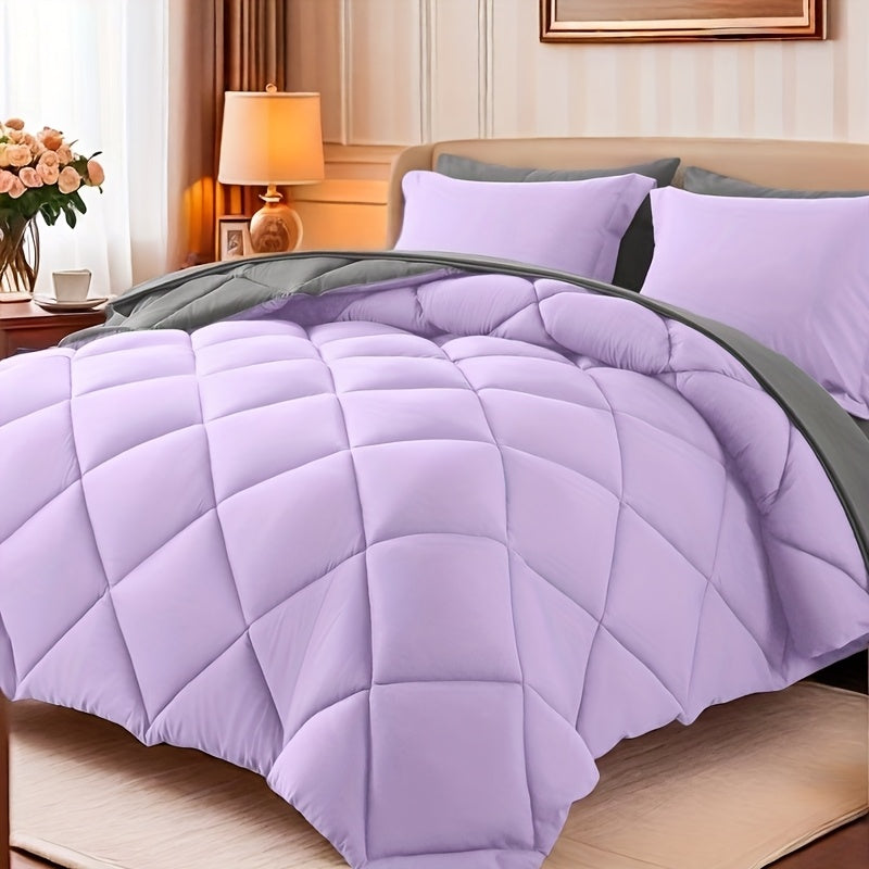 7pcs Luxurious Ultra-Soft Comforter Set | Breathable, Quilted Comforter, Flat Sheet, Fitted Sheet, Pillowcases, Pillow Shams | Warmth for All Seasons, School, Valentine's Day, Boys And Girls, Bed In A Bag Store ARBELLA'S