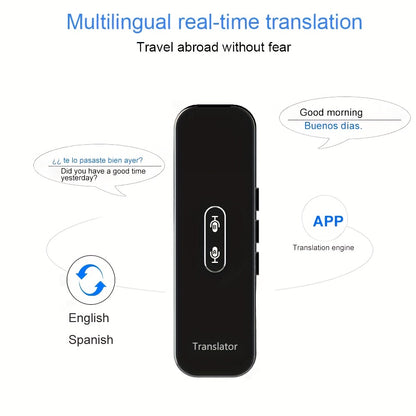 137-Language Instant Smart Voice Translator - Real-Time Bi-Directional Translation & APP Display, User-Friendly for Android/iOS Device Owners, Ideal for Travel & Business