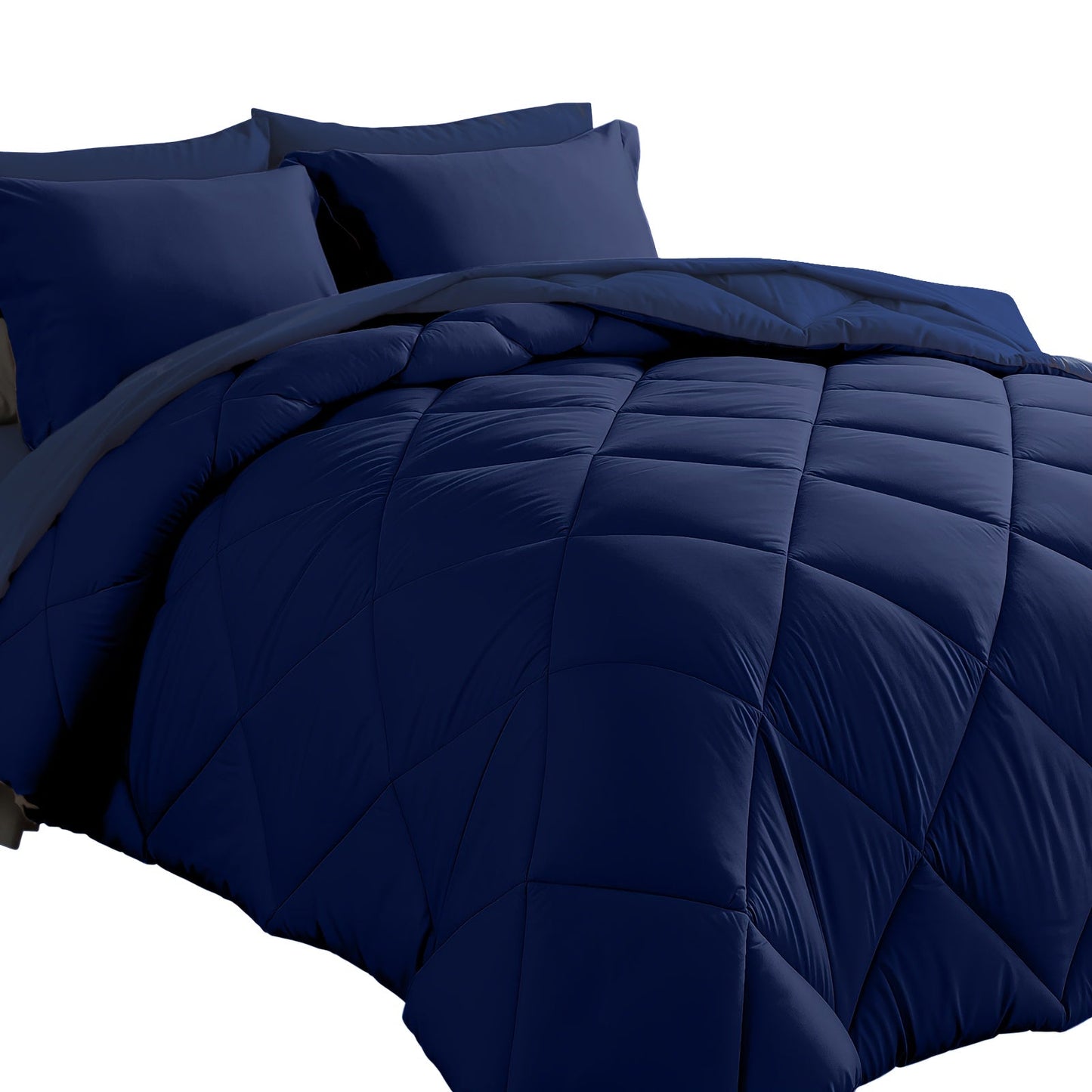 7pcs Luxurious Ultra-Soft Comforter Set | Breathable, Quilted Comforter, Flat Sheet, Fitted Sheet, Pillowcases, Pillow Shams | Warmth for All Seasons, School, Valentine's Day, Boys And Girls, Bed In A Bag Store ARBELLA'S