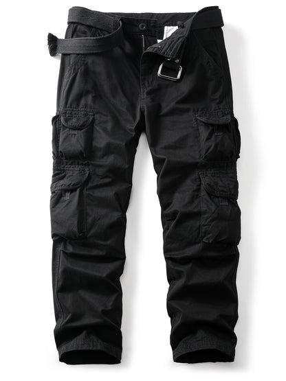 Men's 10-Pocket  Outdoor Pants - Durable Cotton Anti-Tear Fabric, Loose Fit Straight-Leg Design with Multiple Utility Pockets for Hiking, Camping & Casual Wear (Spring/Fall/Summer). Store ARBELLA'S
