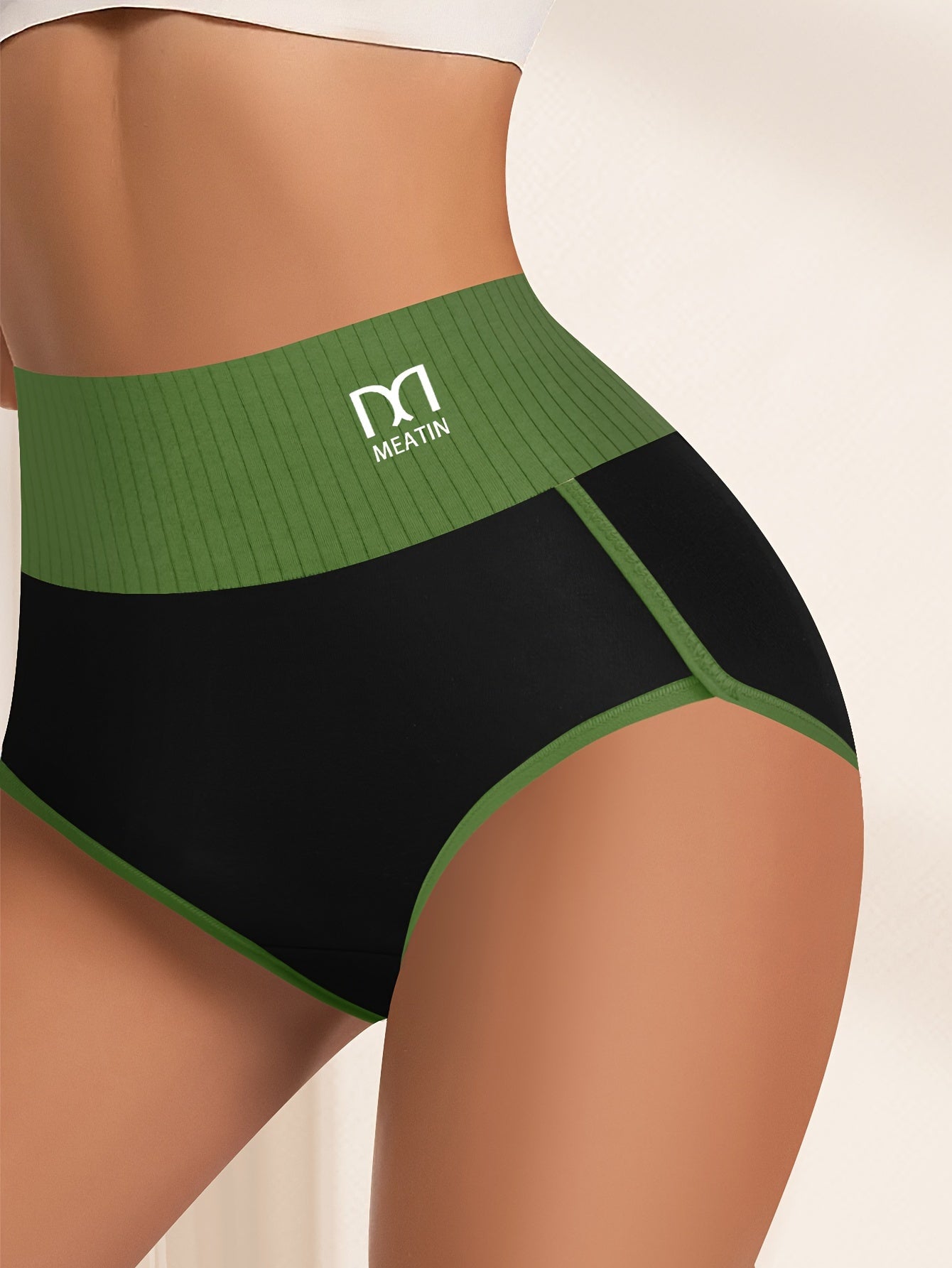 10pcs Women's High-Waisted Striped Panties - Breathable, Comfort Fit, Soft Elastic | Casual & Sporty Wear Store ARBELLA'S