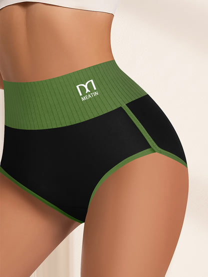 10pcs Women's High-Waisted Striped Panties - Breathable, Comfort Fit, Soft Elastic | Casual & Sporty Wear Store ARBELLA'S