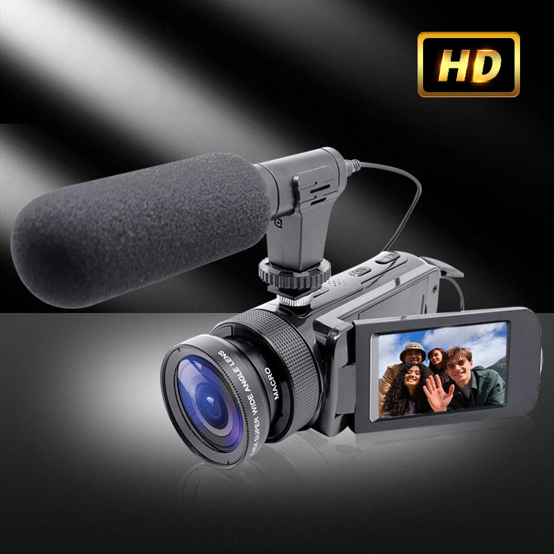 16MP Portable HD Video Camera with Built-in Microphone - 16X Zoom, 270° Flip Screen - Perfect for Outdoor Adventures, Travel, Home Memories - Rapid-Charge & Rechargeable Battery Included