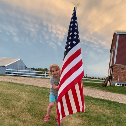 American Flag 3x5 FT - USA Flag for Outdoor Garden Use, Durable Quality Polyester, Vivid Colors, Double-Stitched, with Brass Grommets for Easy Hanging, 1pc