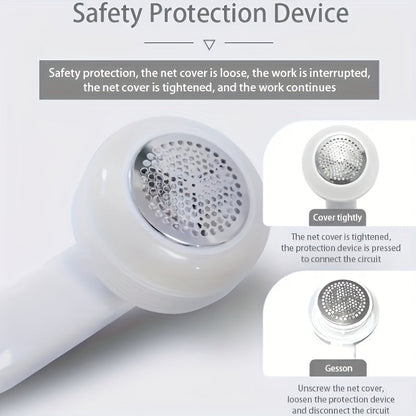 USB Rechargeable Electric Lint Remover - Fabric Shaver with One More Blade - Portable Fuzz Remover, Pilling Remover, Hairball Trimmer for Clothes, Bedding, Furniture, Carpet, Sofa, Cleaning Supplies, Cleaning Gadgets Store ARBELLA'S