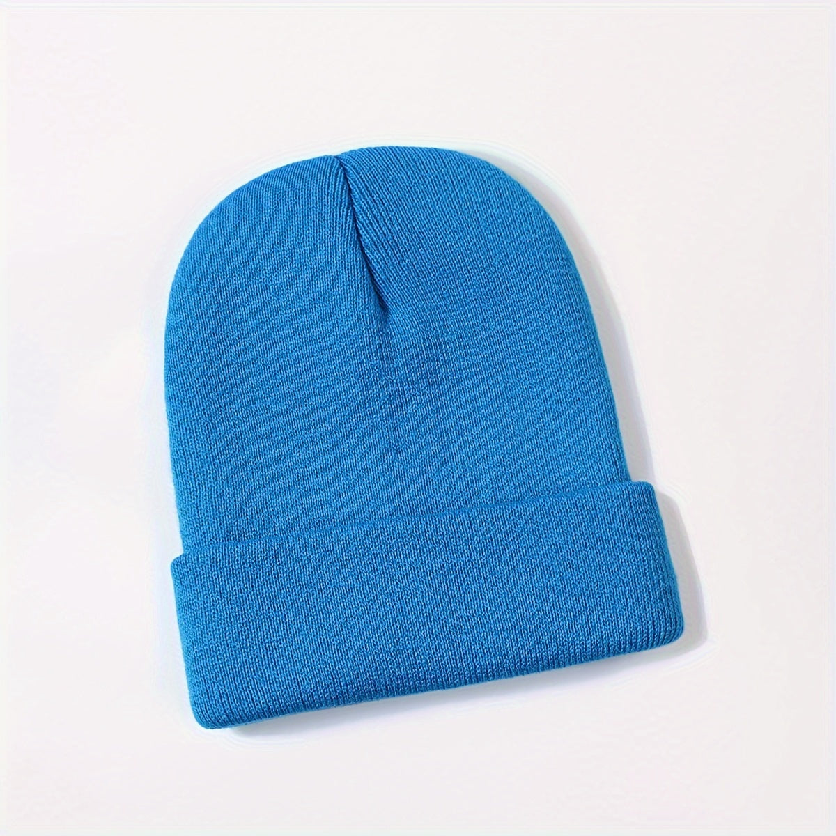 Candy Color Unisex Basic Beanie Simple Label Patch Knit Hats Warm Skull Cap Cuffed Beanies For Women Men Autumn & Winter Store ARBELLA'S