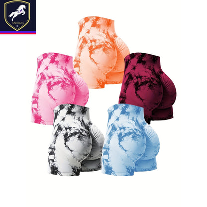 5 Piece Workout Shorts For Women, Scrunch Butt Lifting High Waisted Yoga Gym Seamless Booty Biker Shorts, Women's Activewear Store ARBELLA'S