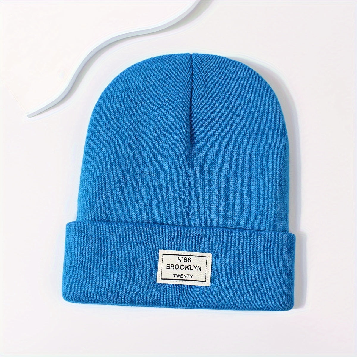 Candy Color Unisex Basic Beanie Simple Label Patch Knit Hats Warm Skull Cap Cuffed Beanies For Women Men Autumn & Winter Store ARBELLA'S