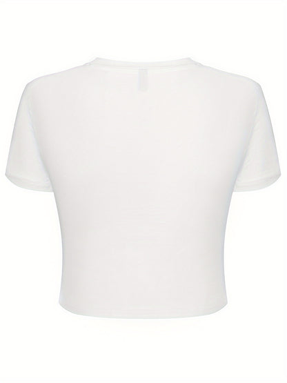 Print Cropped Women'S T-shirt, Lightweight And Breathable, Fashionable And Trendy. Store ARBELLA'S