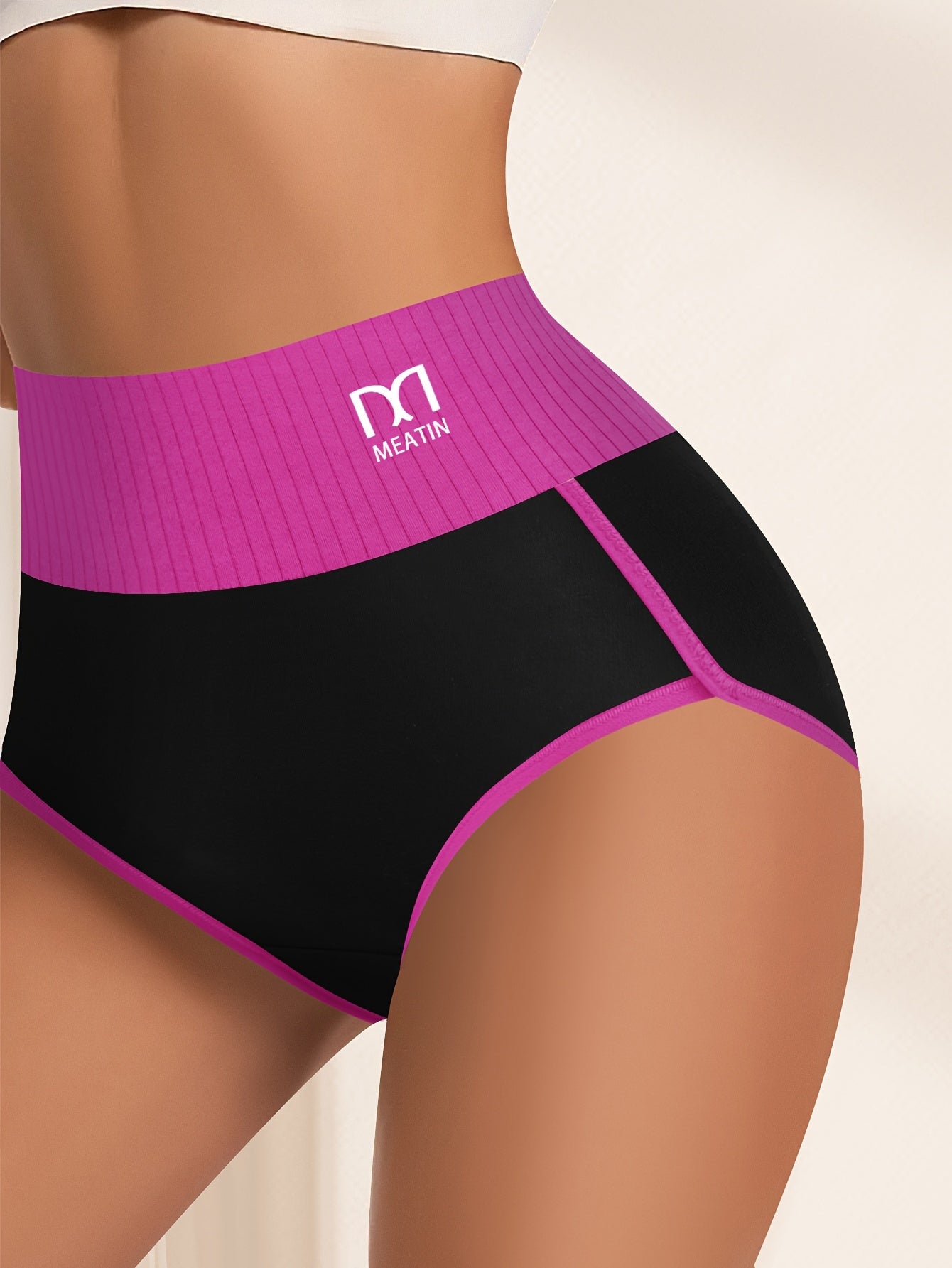 10pcs Women's High-Waisted Striped Panties - Breathable, Comfort Fit, Soft Elastic | Casual & Sporty Wear Store ARBELLA'S