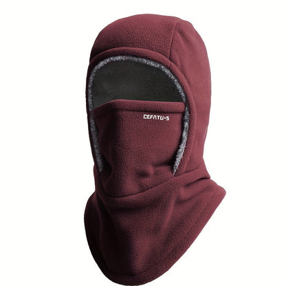 1pc Winter Warm Thick Material Balaclava, One-Piece Hood, Scarf Face Mask Ear Protection, Windproof, Suitable for Winter Cycling, Running, Skiing, Fishing, Outdoor Sports And Work, Suitable for Men And Women, Without battery Store ARBELLA'S