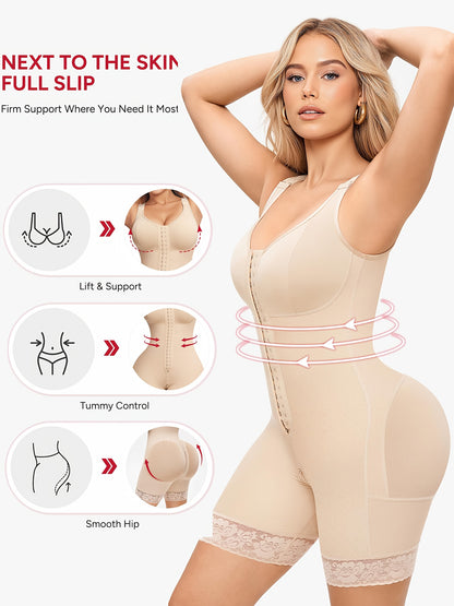 1pc Shaper Suit for Women After Childbirth That Smooths The Abdomen And Sculpts The Body, Enhancing And Supporting The Buttocks, Featuring a Zippered Crotch Store ARBELLA'S