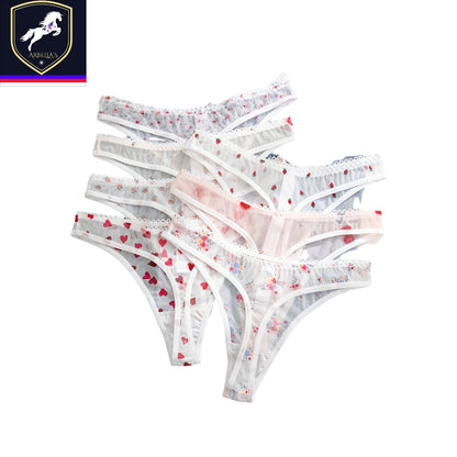 Soft & Comfy 7pcs Floral Print Stretchy Thongs - Women's Intimate Lingerie & Underwear Store ARBELLA'S