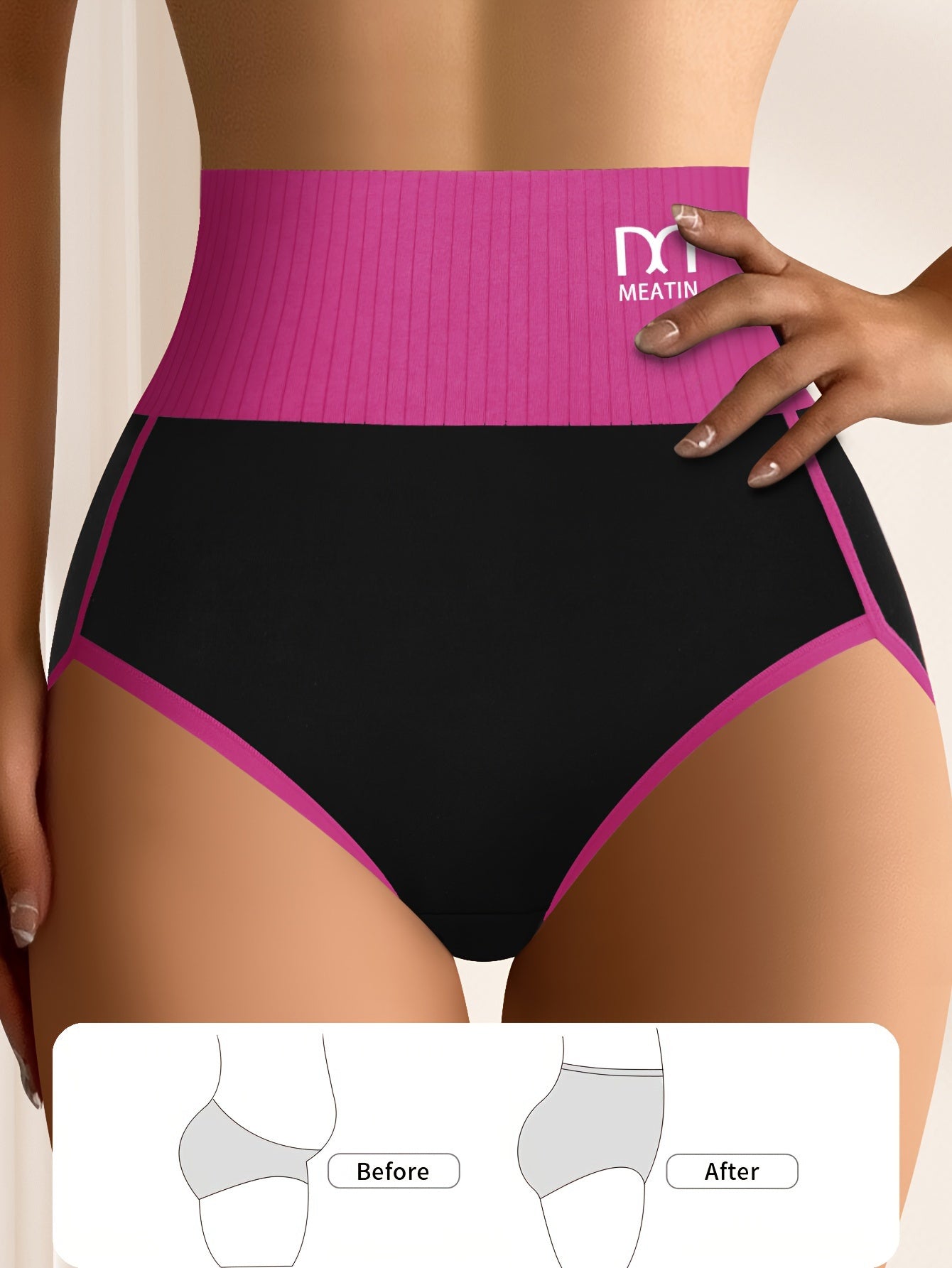 10pcs Women's High-Waisted Striped Panties - Breathable, Comfort Fit, Soft Elastic | Casual & Sporty Wear Store ARBELLA'S