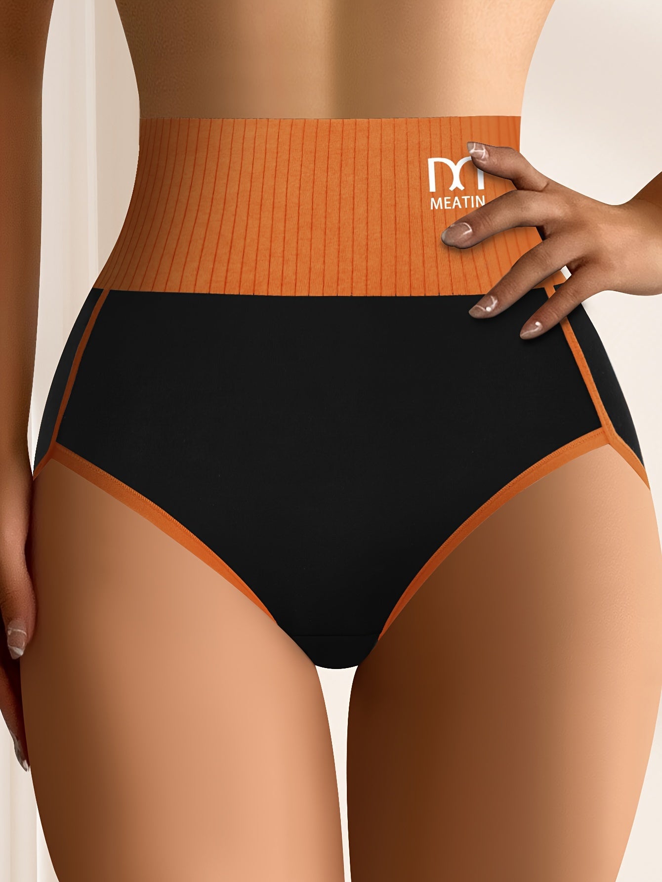 10pcs Women's High-Waisted Striped Panties - Breathable, Comfort Fit, Soft Elastic | Casual & Sporty Wear Store ARBELLA'S