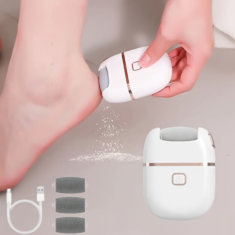 Rechargeable Electric Remover Kit with 3 Interchangeable Heads, Portable Pedicure Tools for Smooth and Soft Feet, Professional Foot Care Solution. Store ARBELLA'S