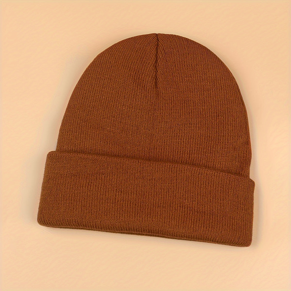 Candy Color Unisex Basic Beanie Simple Label Patch Knit Hats Warm Skull Cap Cuffed Beanies For Women Men Autumn & Winter Store ARBELLA'S