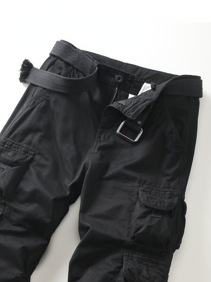Men's 10-Pocket  Outdoor Pants - Durable Cotton Anti-Tear Fabric, Loose Fit Straight-Leg Design with Multiple Utility Pockets for Hiking, Camping & Casual Wear (Spring/Fall/Summer). Store ARBELLA'S