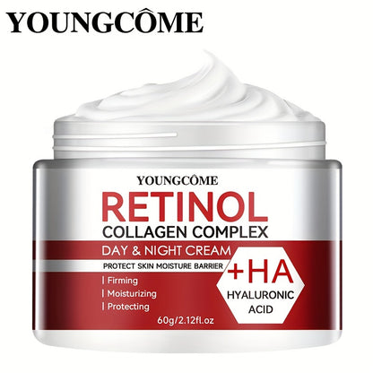 30g/60g Moisturizing Retinol Collagen Cream, With Hyaluronic Acid, Moisturizing And Firming Skin, Increase Elasticity, Gentle And Non-irritating With Plant Squalane