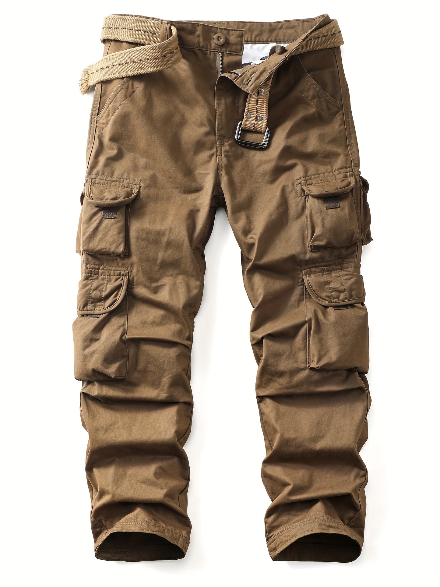 Men's 10-Pocket  Outdoor Pants - Durable Cotton Anti-Tear Fabric, Loose Fit Straight-Leg Design with Multiple Utility Pockets for Hiking, Camping & Casual Wear (Spring/Fall/Summer). Store ARBELLA'S