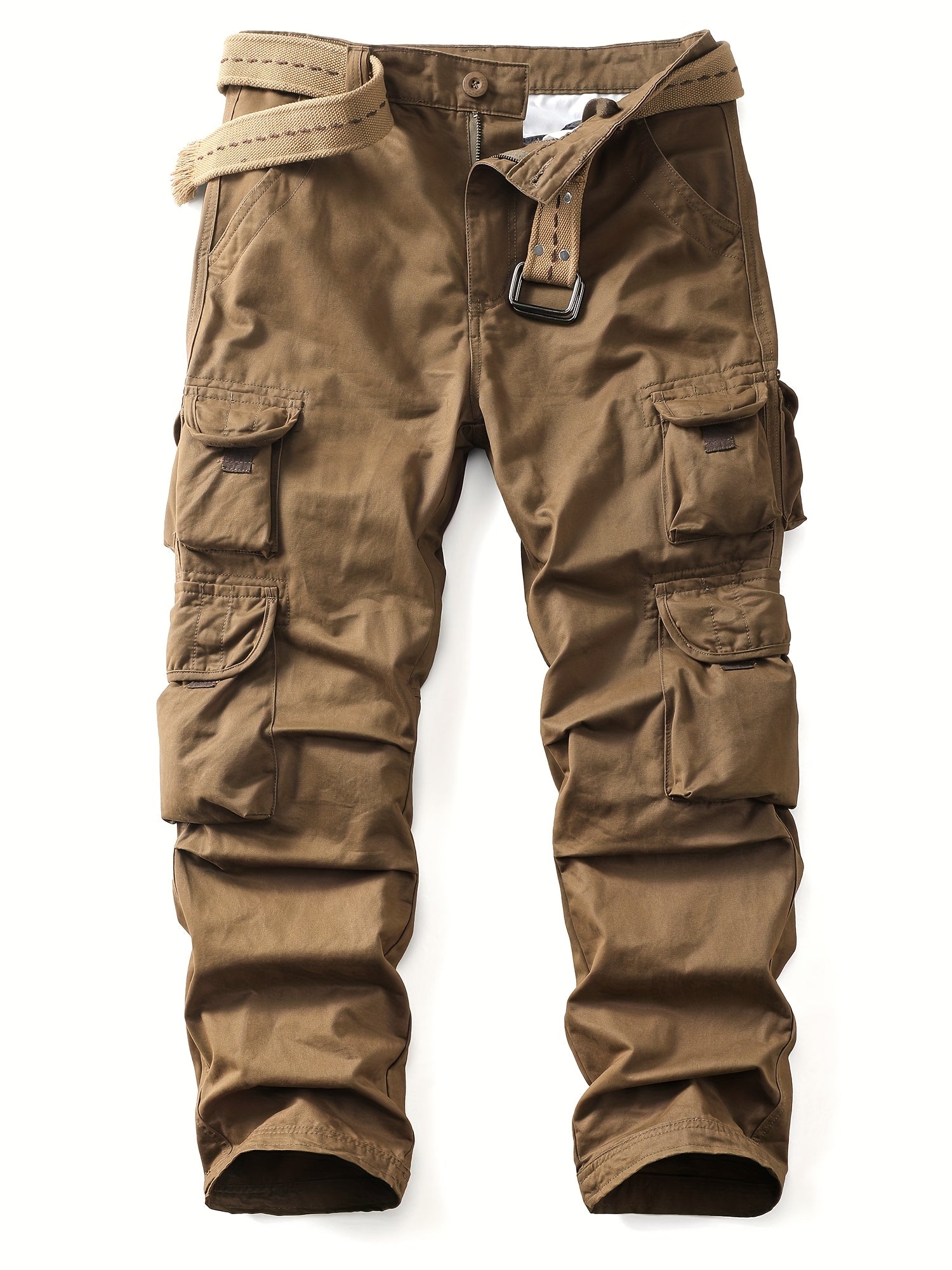 Men's 10-Pocket  Outdoor Pants - Durable Cotton Anti-Tear Fabric, Loose Fit Straight-Leg Design with Multiple Utility Pockets for Hiking, Camping & Casual Wear (Spring/Fall/Summer). Store ARBELLA'S