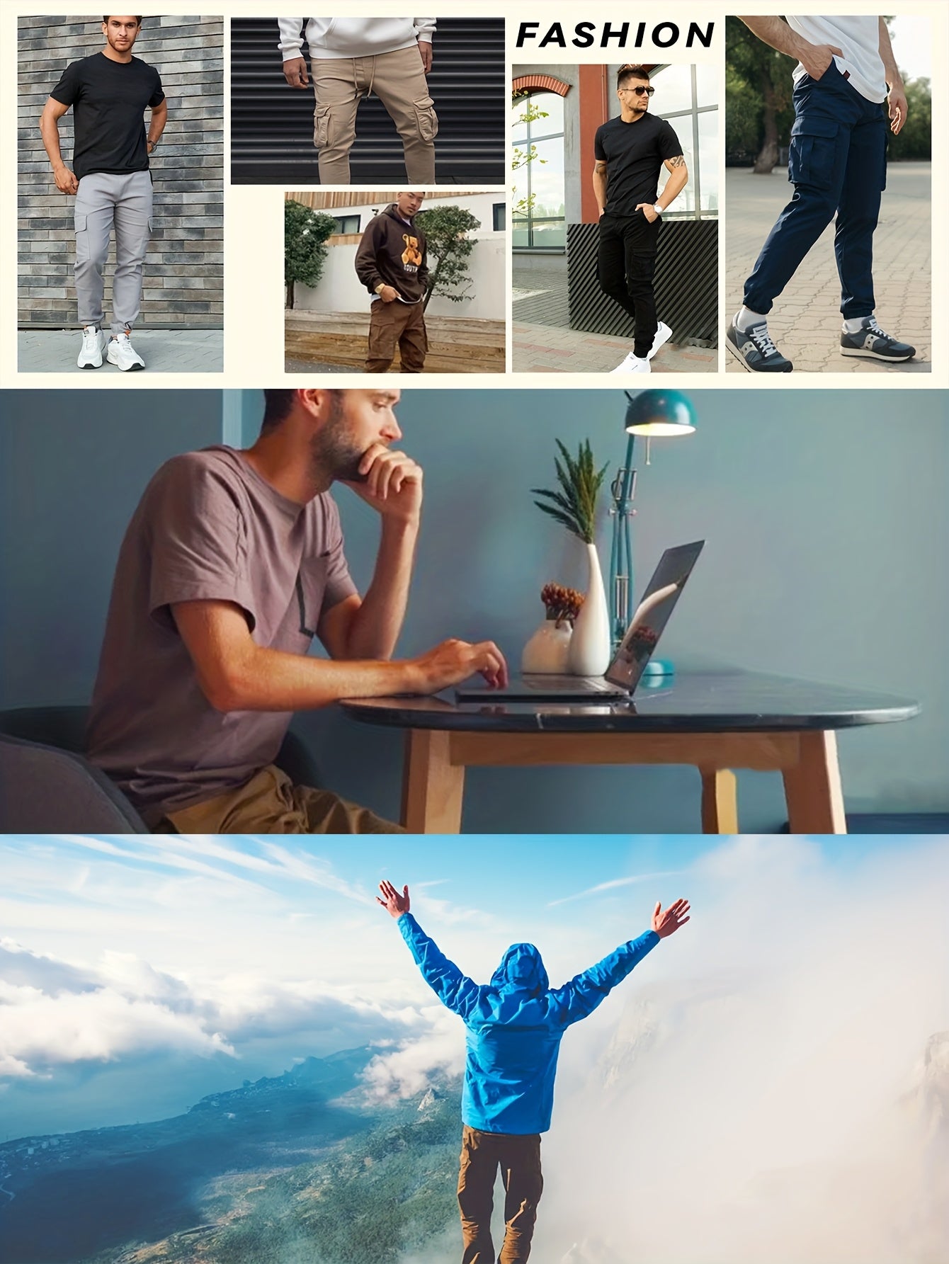 6pcs Men's Autumn And Winter Regular Edition Fashionable Pants And Sports Pants Casual Sports And Outdoor Pocket Elastic Waist Drawstring Pants, Pants For Men High Quality. Store ARBELLA'S