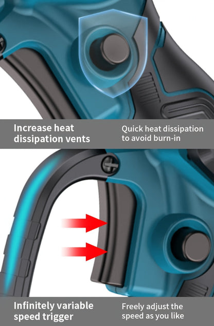 Mini Cordless Chainsaw - Lightweight, Portable, Rechargeable Battery | Safe Trimming for Tree Branches, Courtyard, Household, Garden, Gifts for Men Store ARBELLA'S