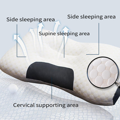 1pc/2pcs Ultimate Cervical Orthopedic Pillow - Ergonomic Neck Support For Deep Sleep - Side & Back Sleeper Friendly - Enjoy Soothing Home Massages - Durable, Machine-Washable Pillow Core, All-Season Comfort