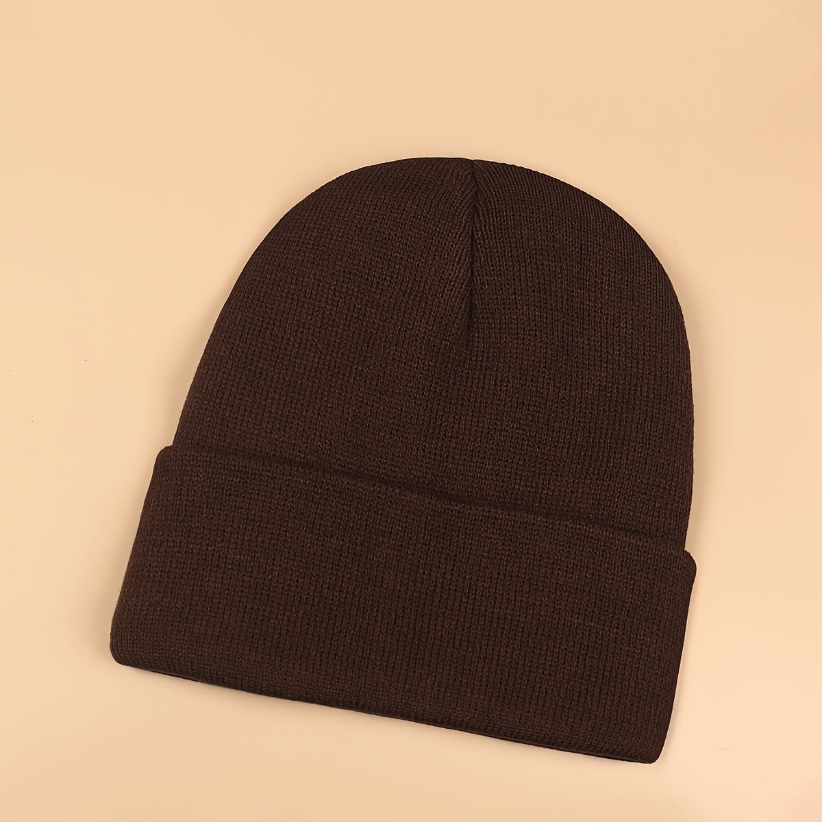 Candy Color Unisex Basic Beanie Simple Label Patch Knit Hats Warm Skull Cap Cuffed Beanies For Women Men Autumn & Winter Store ARBELLA'S