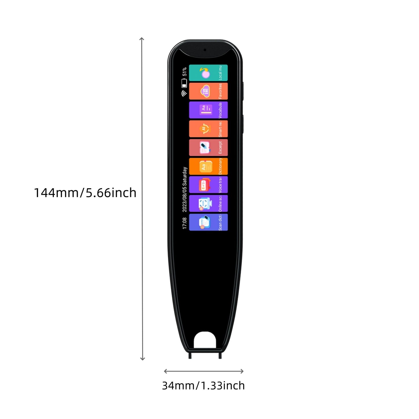 Smart Translator Pen - Wireless Multifunctional Digital Pen with Wi-Fi, Rechargeable Lithium-Polymer Battery, Portable USB Charging, Ideal for Home, Office, School, Smartphone Accessories