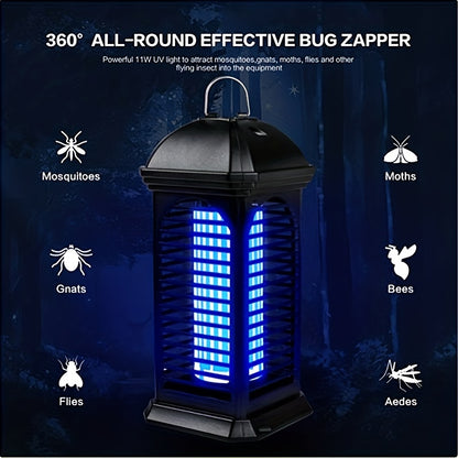 110V Powerful Outdoor Mosquito Killer - Effective Insect Repellent for Courtyard Use - Electric Fly Trap with US Plug for Mosquito Control