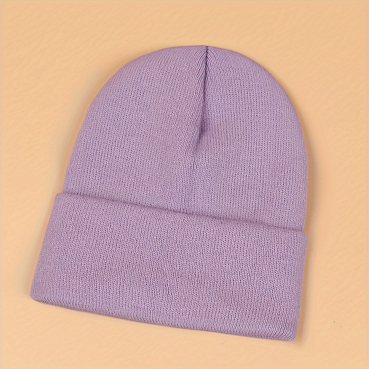 Candy Color Unisex Basic Beanie Simple Label Patch Knit Hats Warm Skull Cap Cuffed Beanies For Women Men Autumn & Winter Store ARBELLA'S