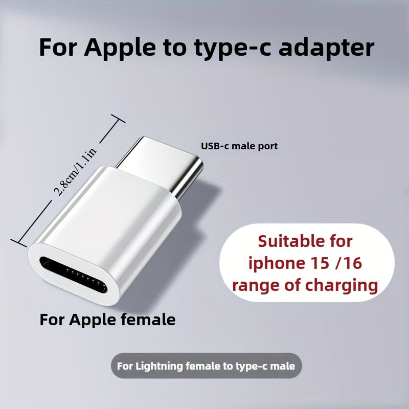 2pcs Set, Suitable for Iphone Lightning to USB C Adapter, C-Type Charger Interface, Suitable for Iphone16/15 Charger Store ARBELLA'S