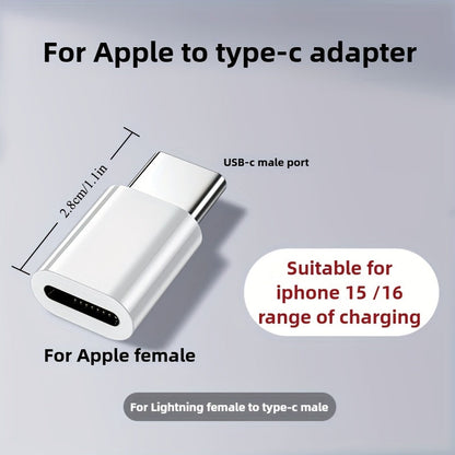 2pcs Set, Suitable for Iphone Lightning to USB C Adapter, C-Type Charger Interface, Suitable for Iphone16/15 Charger Store ARBELLA'S