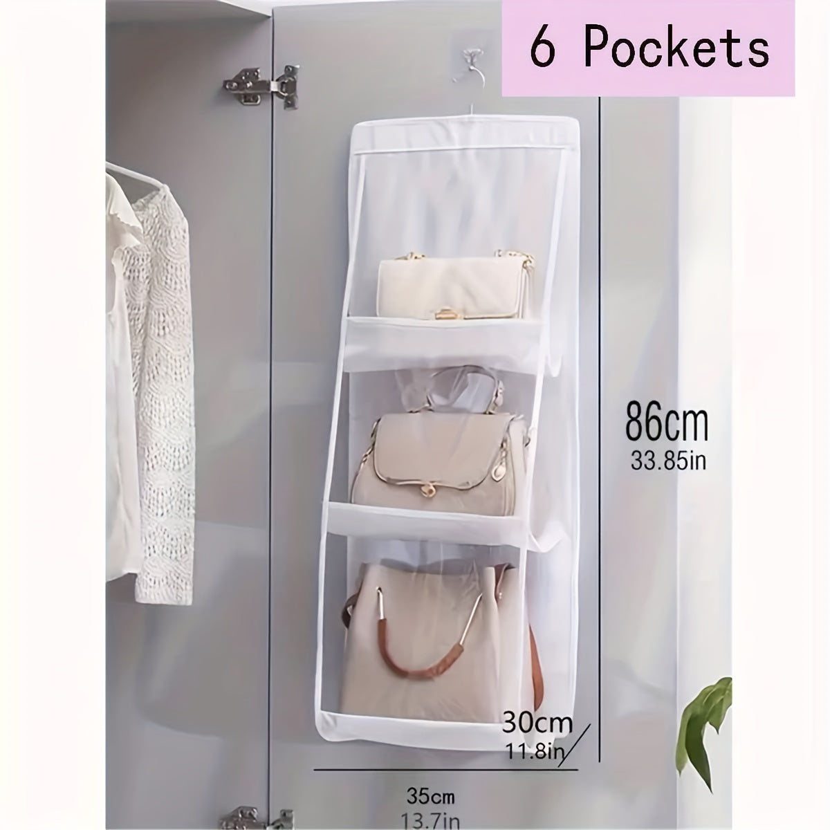 1pc Space Saving Bag Organizers, Multi Layer Hanging Handbag Purse Organizer For Wardrobe Closet Store ARBELLA'S