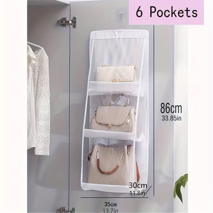 1pc Space Saving Bag Organizers, Multi Layer Hanging Handbag Purse Organizer For Wardrobe Closet Store ARBELLA'S