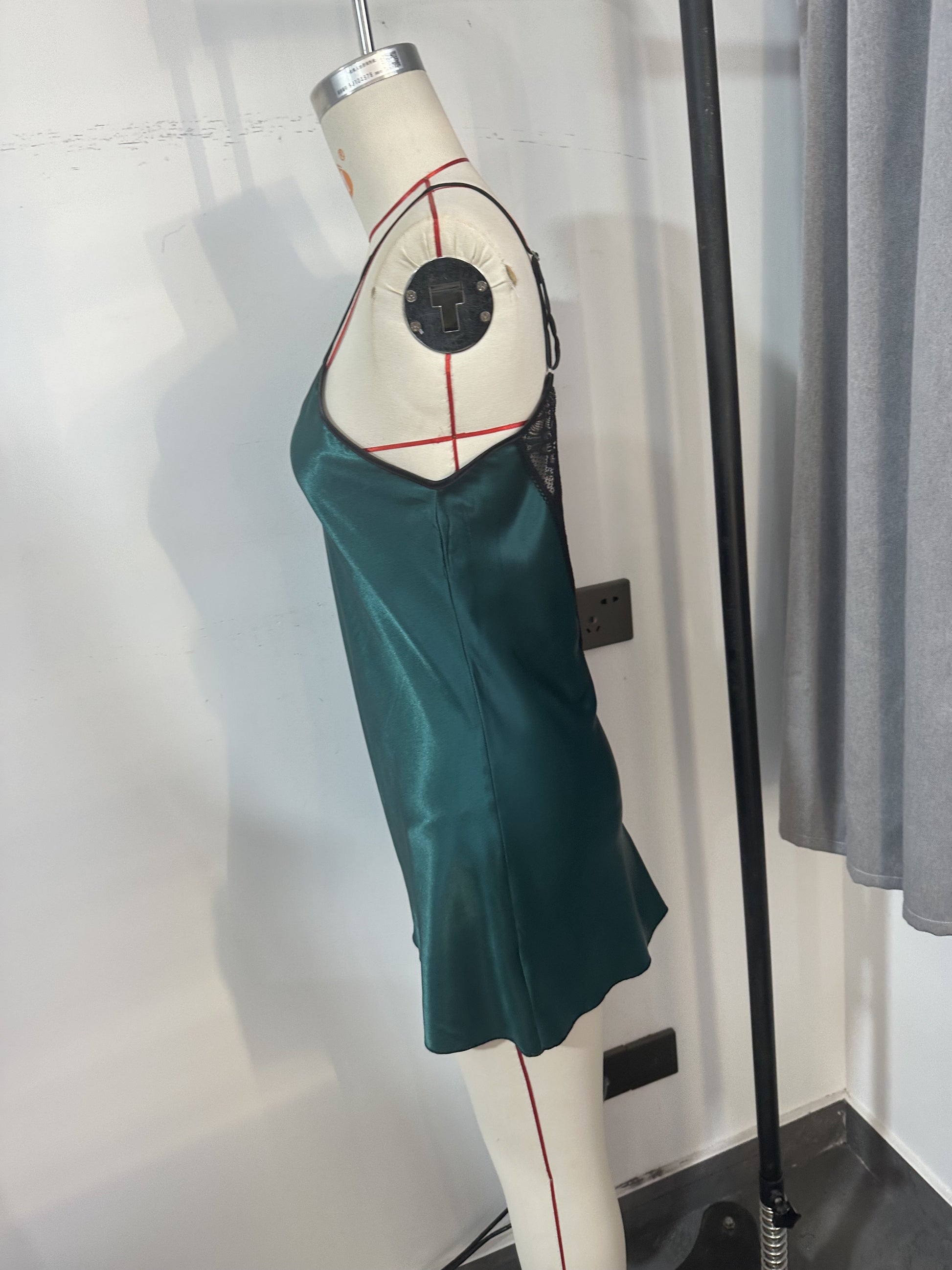 V Neck Backless Satin Lace Trim Slip Nightdress -  Solid Mini Sleep Dress for Women Store ARBELLA'S